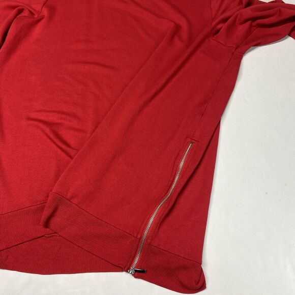 Chicos Zenergy Soft Sweatshirt Tunic Top Sz 3 (XL) Red Long Sleeve Side Zippers - Picture 8 of 10